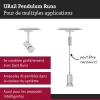 URail Pendant Lamp Runa GU10 max. 10W dimmable 230V - système d'accrochage et décoration - détail 6