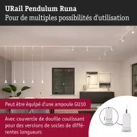 URail Suspension Runa GU10 max. 10W gradable 230V Blanc signal - système d'accrochage et décoration - détail 5