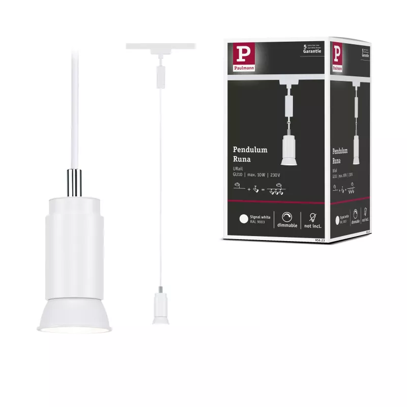 URail Suspension Runa GU10 max. 10W gradable 230V Blanc signal