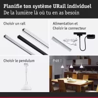 URail Suspension Sarrasani E14 max. 20W gradable 230V Blanc signal - système d'accrochage et décoration - détail 6