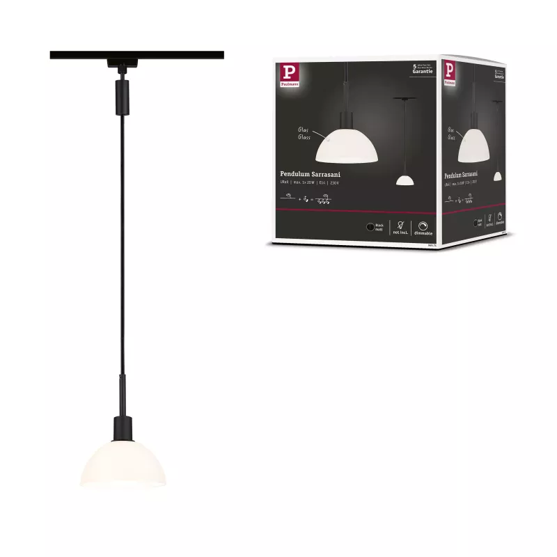 ,URail Suspension Sarrasani E14 max. 20W gradable 230V Noir mat,,, PAULMANN 16 - Cimaise Tableau 