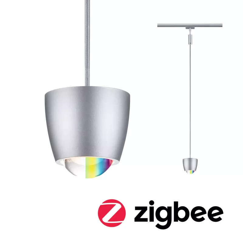 ,URail Suspensión Smart Home Zigbee 3.0 Tyros RGBW 200lm 4.5W RGBW+ regulable 230V, PAULMANN 26 - Cimaise Tableau 