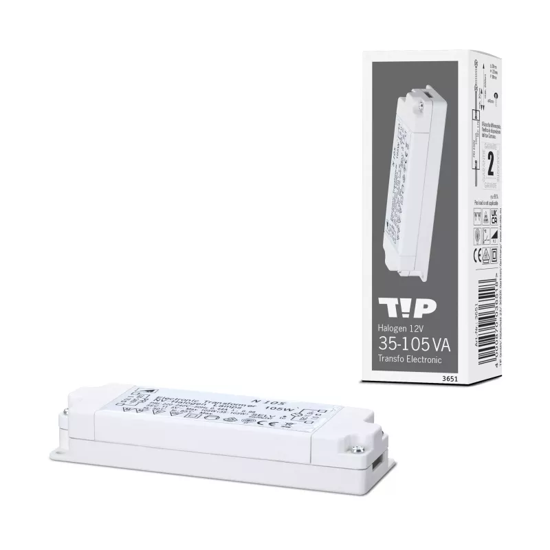 VDE-Elektroniktransformator 35–105 W max. 35–105 W 230/12 V 105 VA