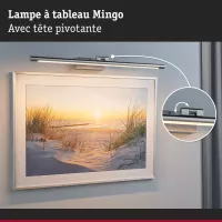 Mingo LED Picture Light 3000K 810lm 230V 11W Brushed Aluminum - système d'accrochage et décoration - détail 3