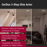 Sistema de cableado CorDuo de 3 niveles de atenuación, regulador de intensidad de 3 niveles, blanco - système d'accrochage et décoration - détail 5