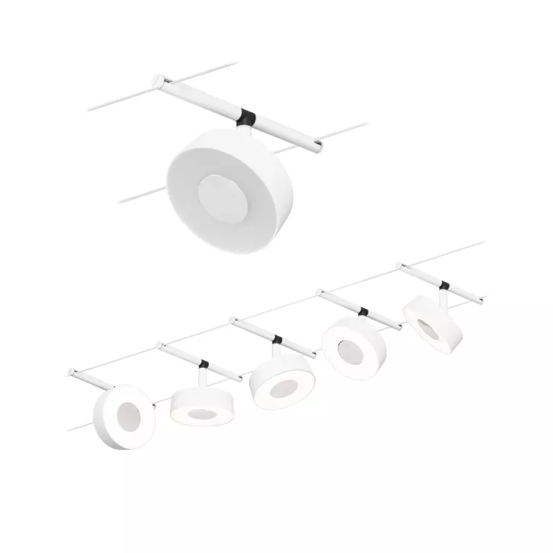 Kit básico de sistema de cable circular LED CorDuo 5x180lm 5x5W 3000K 230/12V