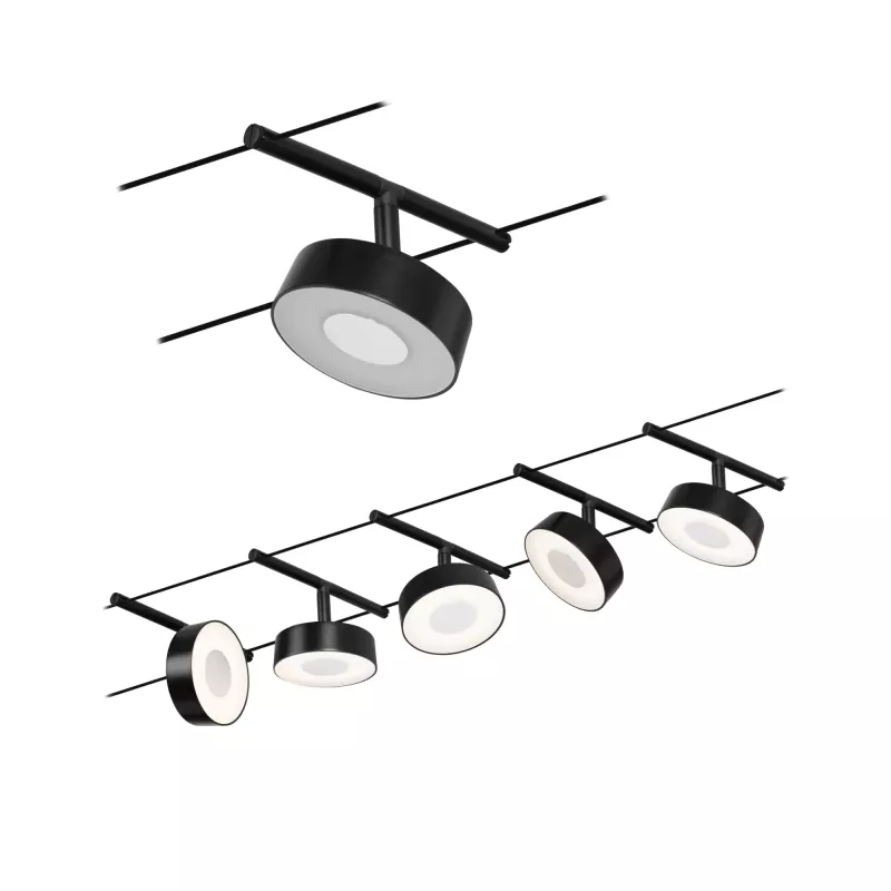 Kit básico de sistema de cable circular LED CorDuo 5x180lm 5x5W 3000K 230/12V