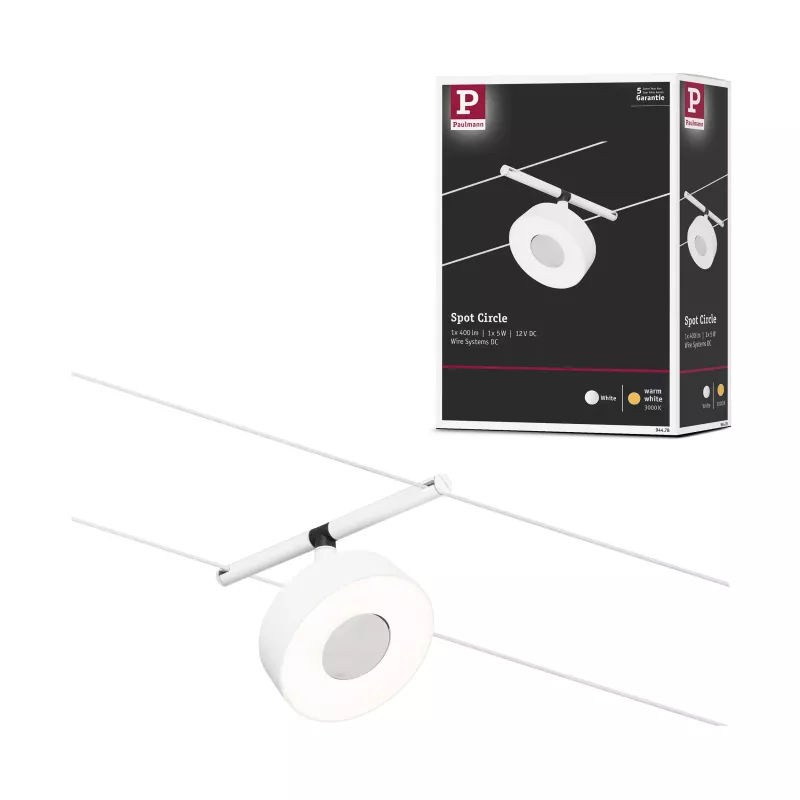 CorDuo LED Kreisspot-Kabelsystem, Einzeln 180 lm, 5 W, 3000 K, 12 V