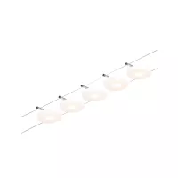 CorDuo DiscLED LED Kabelsystem-Basisset 5x200lm 5x4,5W 3000K 230/12V Mattchrom, Chrom - système d'accrochage et décoration - détail 1