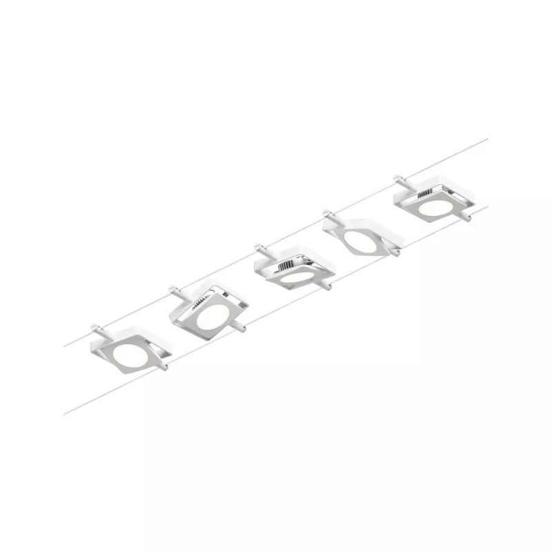 CorDuo Système sur câbles LED MacLED Kit de base 5x250lm 5x4,5W 3000K 230/12V