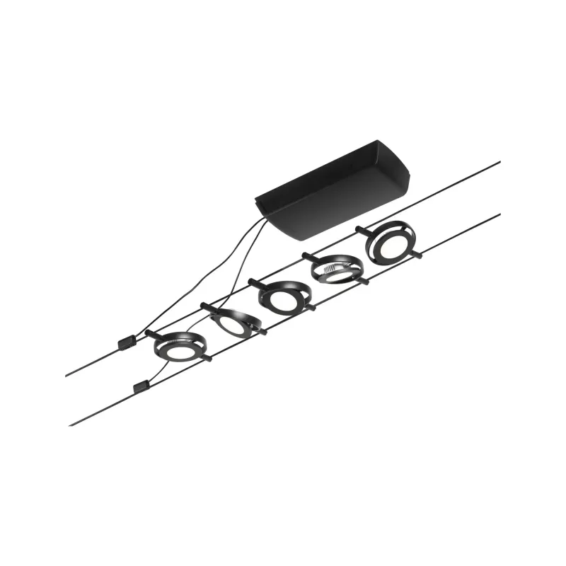Kit base para sistema de cable LED CorDuo RoundMac 5x200lm 5x4,5W 3000K 230/12V