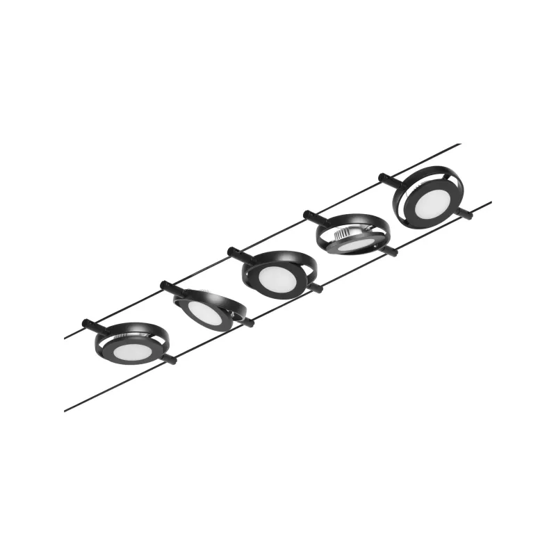 Kit base para sistema de cable LED CorDuo RoundMac 5x200lm 5x4,5W 3000K 230/12V
