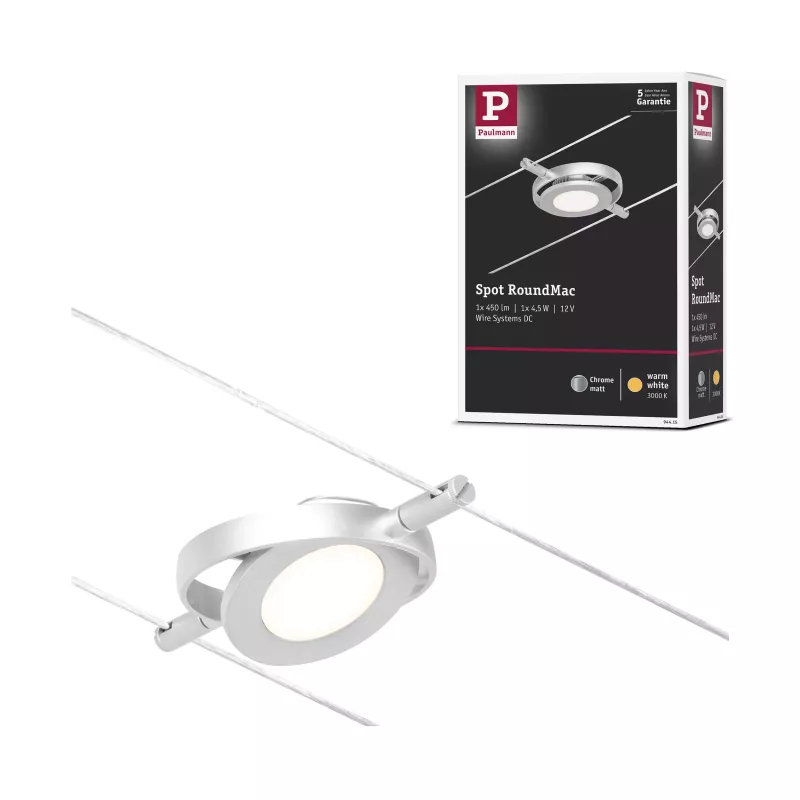 CorDuo LED Cable System RoundMac Individual Spot 200lm 4.5W 3000K 12V