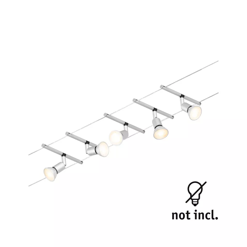 Kit básico del sistema de cable CorDuo Salt GU5.3 máx. 5x10W 230/12V - système d'accrochage et décoration
