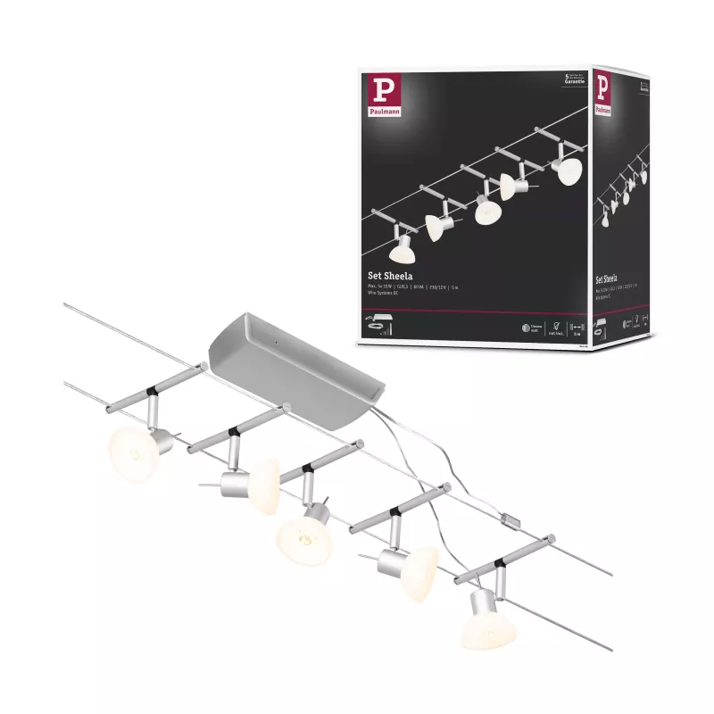 CorDuo Système sur câbles Sheela Kit de base GU5,3 max. 5x10W 230/12V