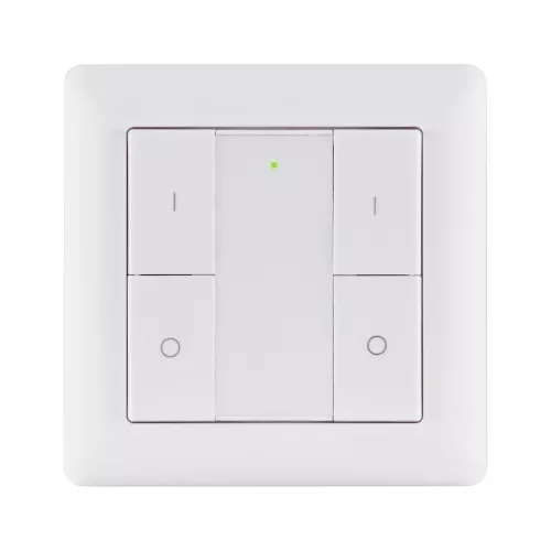 Interruptor de pared inteligente Zigbee 3.0 con encendido/apagado/regulable, color blanco.