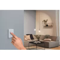 Interrupteur mural Smart Home Zigbee 3.0 On/Off/Dimm Blanc - système d'accrochage et décoration - détail 6
