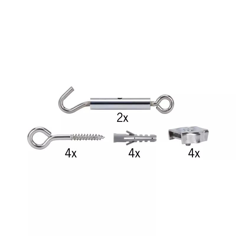 Kit de montage de système câbles Holder Chrome - système d'accrochage et décoration
