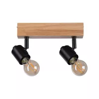 Foco LED Arvid E27 230V máx. 2x20W regulable Negro - système d'accrochage et décoration - détail 3