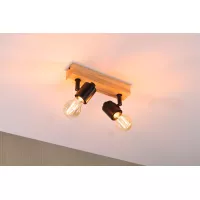Foco LED Arvid E27 230V máx. 2x20W regulable Negro - système d'accrochage et décoration - détail 4