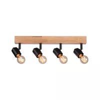 LED Spotlight Arvid E27 230V max. 4x20W gradable Noir - système d'accrochage et décoration - détail 2
