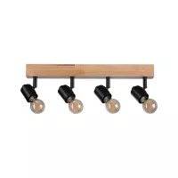 LED Spotlight Arvid E27 230V max. 4x20W gradable Noir - système d'accrochage et décoration - détail 3