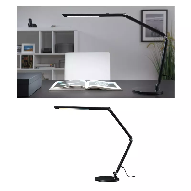 LED Schreibtischlampe mit 3-stufiger Dimmfunktion, FlexBar-Schalter, weißem Schalter, 700 lm