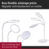 Lampe de bureau LED Mejan 4000K 1200lm - système d'accrochage et décoration - détail 4