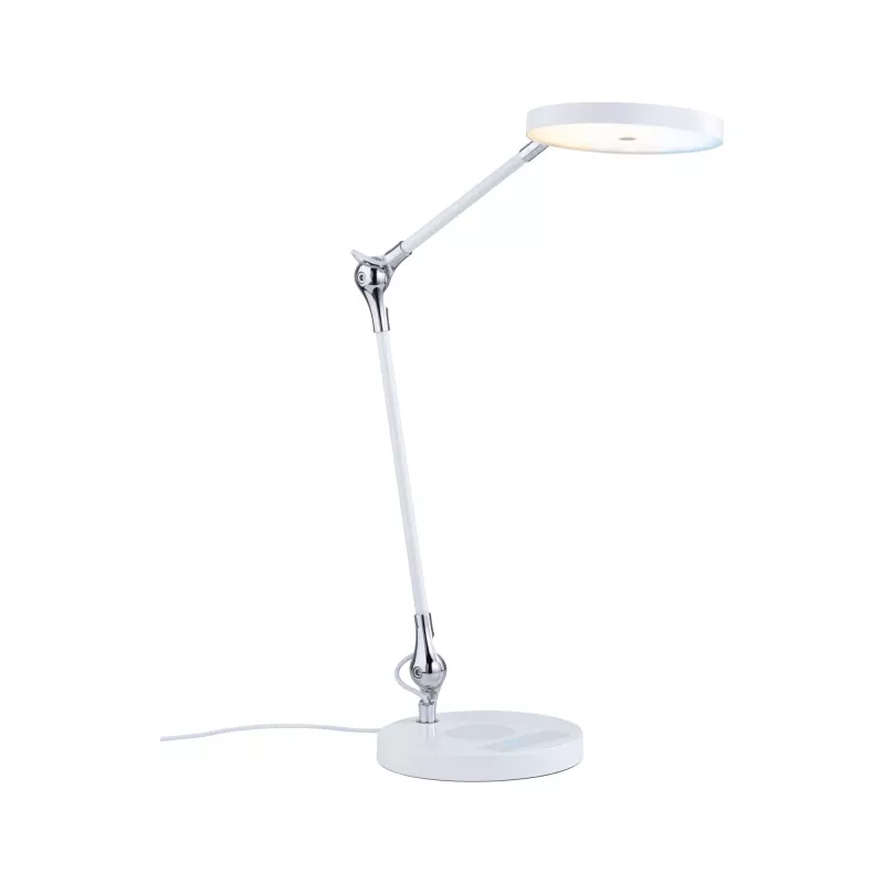 Lámpara de escritorio LED Numis QI blanca con interruptor, 1000 lm