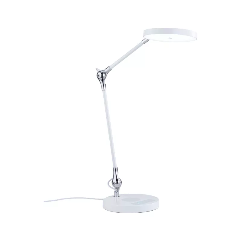 Lámpara de escritorio LED Numis QI blanca con interruptor, 1000 lm
