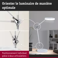Lámpara de escritorio LED Numis QI blanca con interruptor, 1000 lm - système d'accrochage et décoration - détail 29