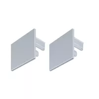 Linion Zubehör Endkappen-Set, 2er-Pack, mattes Chrom-Kunststoffmaterial - système d'accrochage et décoration - détail 1