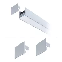 Linion Accessoires Extrémités Kit de 2 Chrome mat Matière plastique - système d'accrochage et décoration - détail 2
