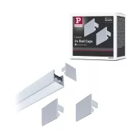 Kit de 2 tapas de extremo para accesorios Linion, material plástico cromado mate. - système d'accrochage et décoration - détail 3