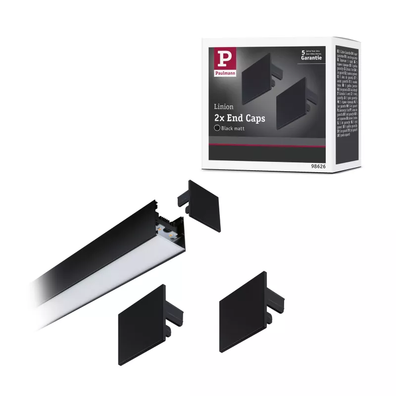 Linion Accessoires Extrémités Kit de 2 Noir mat Matière plastique