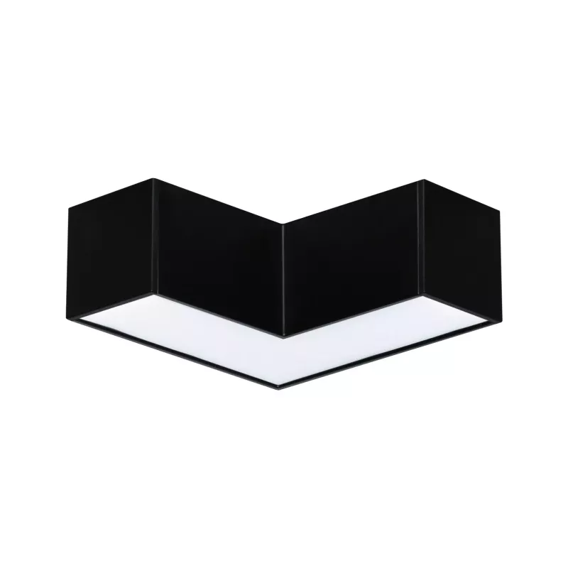 Luz de canal Linion de 90°, 24 V, 3,5 W, 3000 K, color negro.