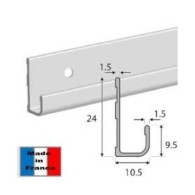 Cimaise H24 security 200 cm - fixation cimaise pour tableau civic industrie Civic Industrie 2 - Cimaise Tableau