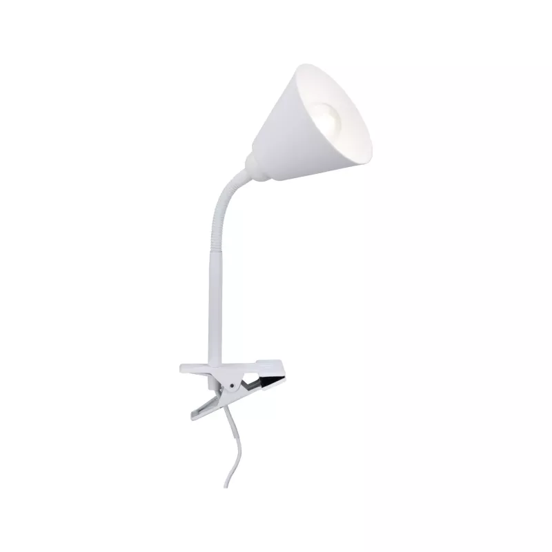 Spot pince Vitis Flexible arm cord switch Blanc 230V E14