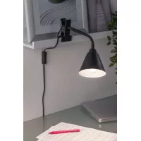 Spot clamp Vitis Flexible arm cord switch Black 230V E14 - système d'accrochage et décoration - détail 6