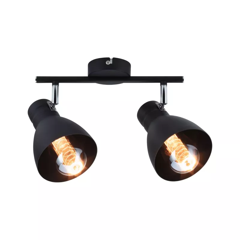 Foco Davy E27 230V máx. 2x20W regulable Negro
