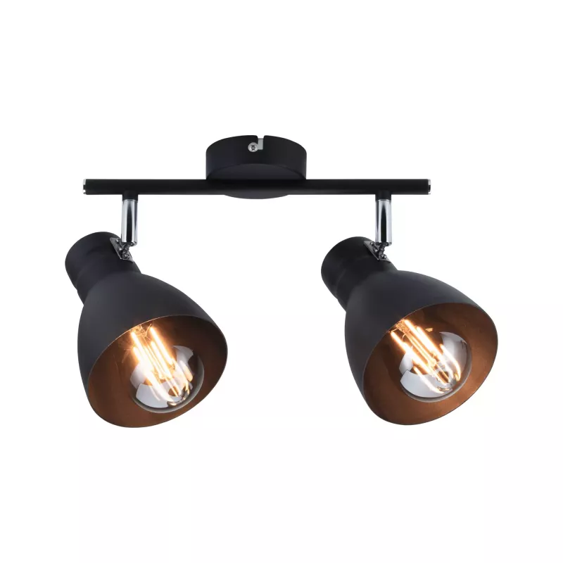 Foco Davy E27 230V máx. 2x20W regulable Negro