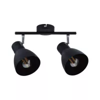 Spotlight Davy E27 230V max. 2x20W gradable Noir - système d'accrochage et décoration - détail 5