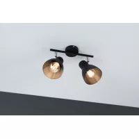 Davy spotlight E27 230V max. 2x20W dimmable Black - système d'accrochage et décoration - détail 6