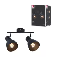 Davy Strahler E27, max. 230 V, 2 x 20 W, dimmbar, Schwarz - système d'accrochage et décoration - détail 8