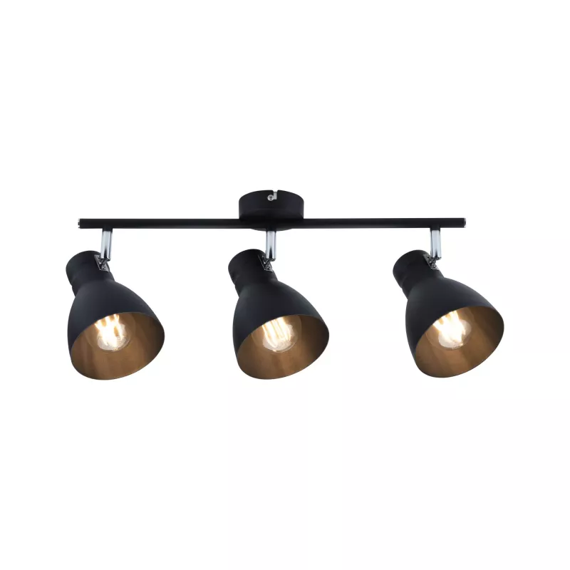 Foco Davy E27 230V máx. 3x20W regulable Negro