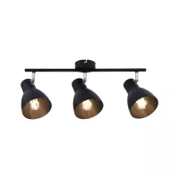 Foco Davy E27 230V máx. 3x20W regulable Negro - système d'accrochage et décoration - détail 2