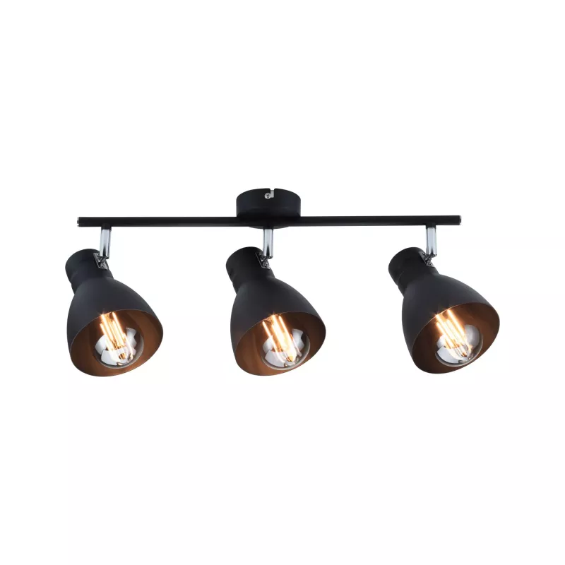 Spotlight Davy E27 230V max. 3x20W gradable Noir