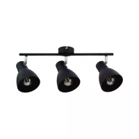Foco Davy E27 230V máx. 3x20W regulable Negro - système d'accrochage et décoration - détail 5