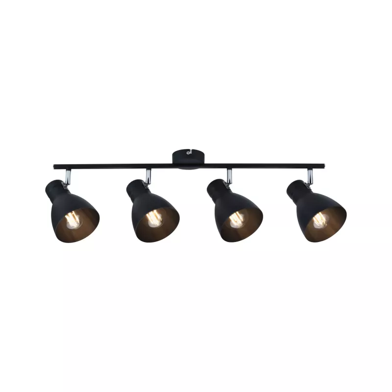 Spotlight Davy E27 230V max. 4x20W gradable Noir