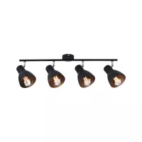 Spotlight Davy E27 230V max. 4x20W gradable Noir - système d'accrochage et décoration - détail 4